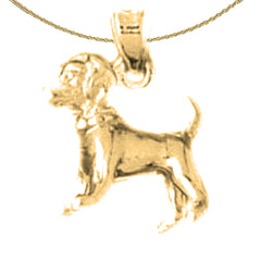 Colgante de Perro de Oro de 10K, 14K o 18K