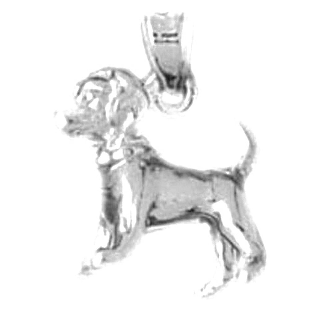 10K, 14K or 18K Gold Dog Pendant
