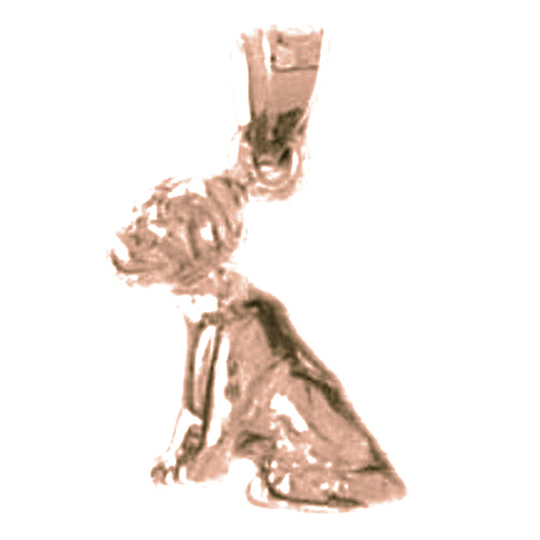 10K, 14K or 18K Gold Dog Pendant