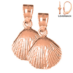 14K or 18K Gold Shell Earrings