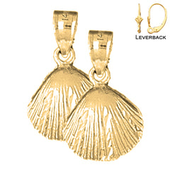 14K or 18K Gold Shell Earrings