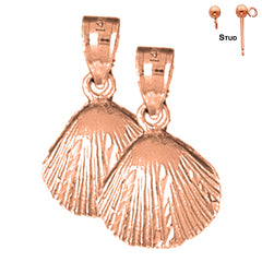 14K or 18K Gold Shell Earrings