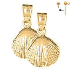 14K or 18K Gold Shell Earrings