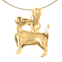 Colgante de Perro de Oro de 10K, 14K o 18K