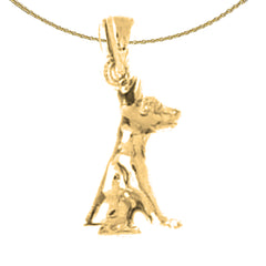 Colgante de Perro de Oro de 10K, 14K o 18K