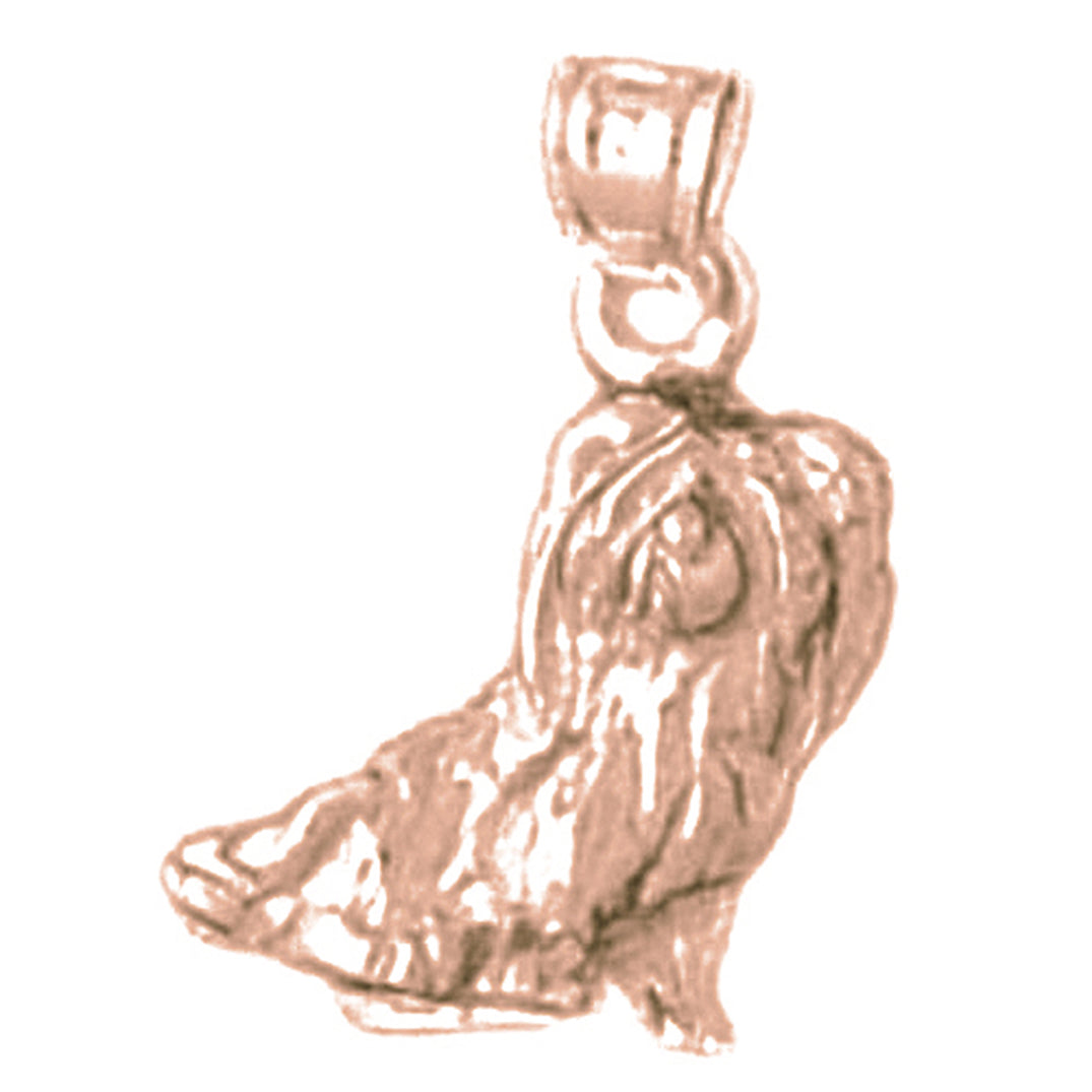 10K, 14K or 18K Gold Dog Pendant