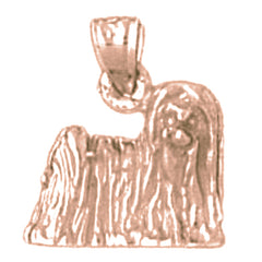 10K, 14K or 18K Gold Dog Pendant