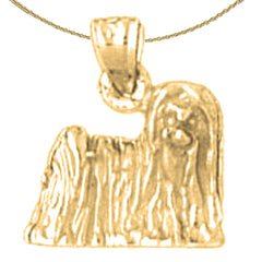 Colgante de Perro de Oro de 10K, 14K o 18K