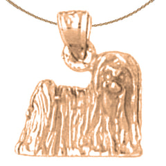 Colgante de Perro de Oro de 10K, 14K o 18K