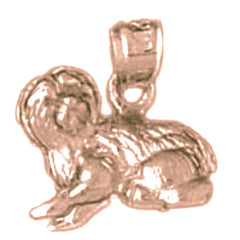 10K, 14K or 18K Gold Dog Pendant