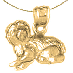 Colgante de Perro de Oro de 10K, 14K o 18K