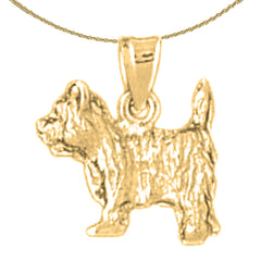 10K, 14K or 18K Gold Dog Pendant