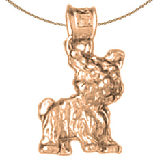 Colgante de Perro de Oro de 10K, 14K o 18K