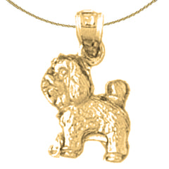 Colgante de Perro de Oro de 10K, 14K o 18K