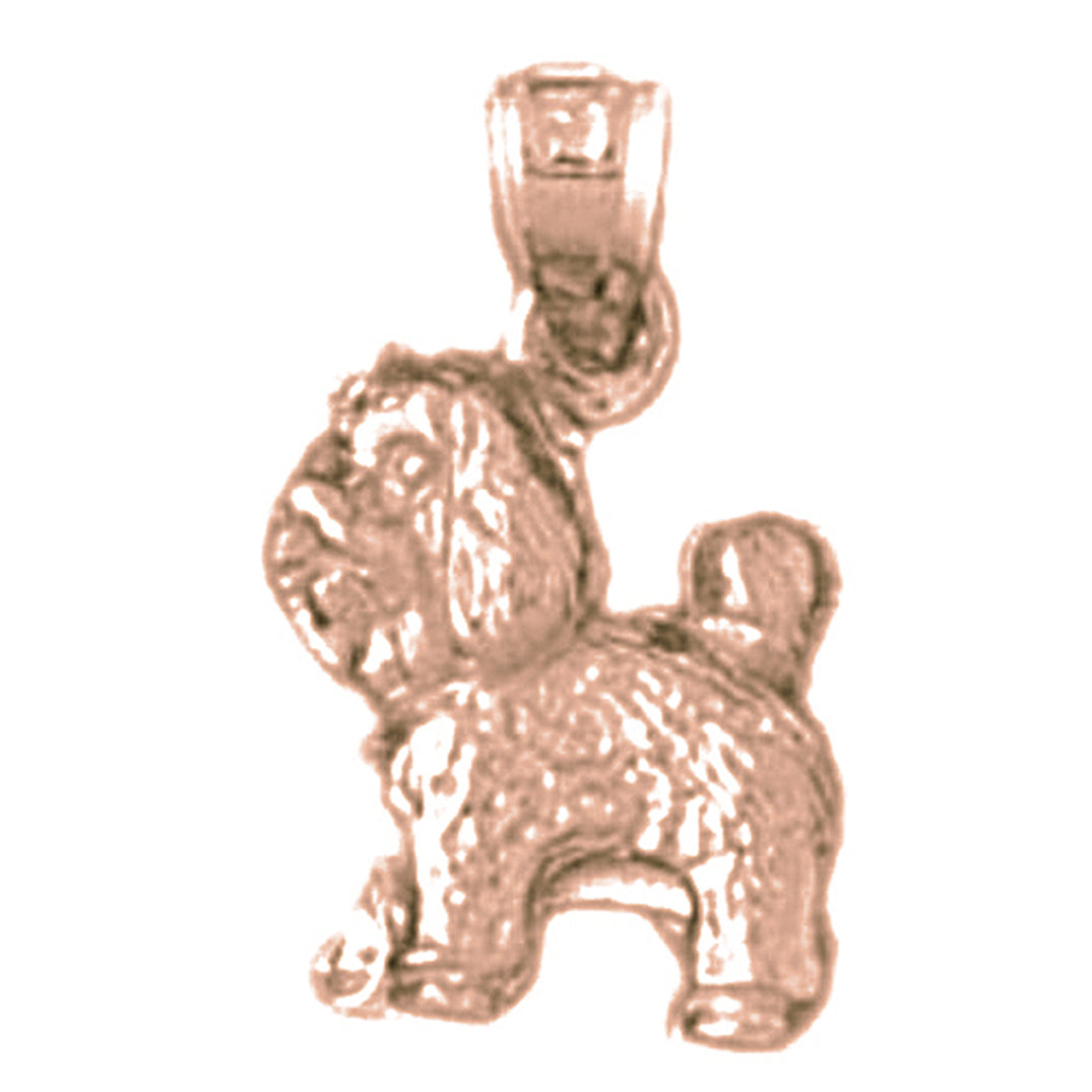 10K, 14K or 18K Gold Dog Pendant