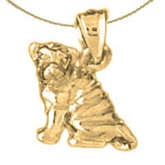 10K, 14K or 18K Gold Dog Pendant