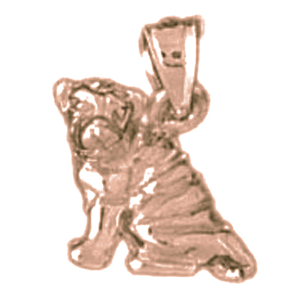 10K, 14K or 18K Gold Dog Pendant