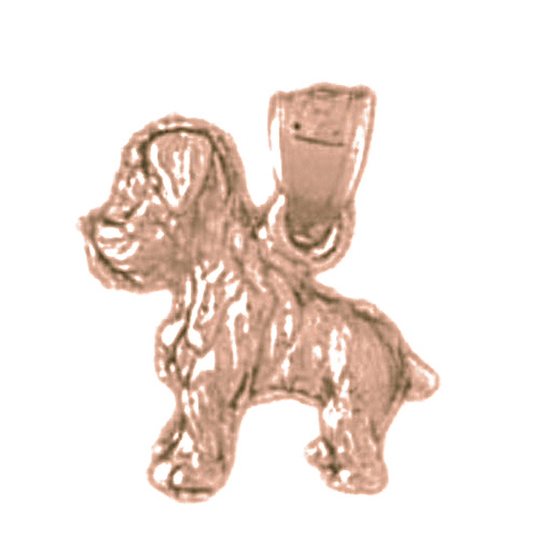10K, 14K or 18K Gold Dog Pendant
