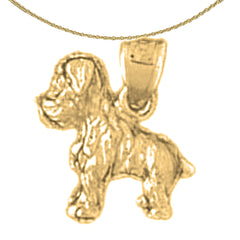 Colgante de Perro de Oro de 10K, 14K o 18K
