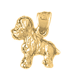 10K, 14K or 18K Gold Dog Pendant