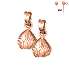14K or 18K Gold Shell Earrings