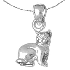 10K, 14K or 18K Gold Cat Pendant