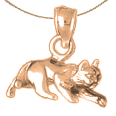 14K or 18K Gold Cat Pendant