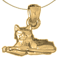 10K, 14K or 18K Gold Cat Pendant