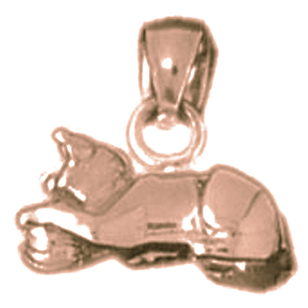 10K, 14K or 18K Gold Cat Pendant