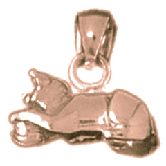 10K, 14K or 18K Gold Cat Pendant