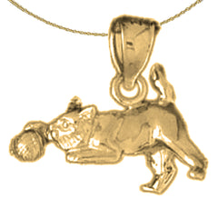 10K, 14K or 18K Gold Cat Pendant