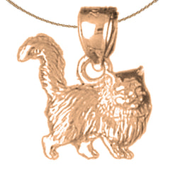 10K, 14K or 18K Gold Cat Pendant