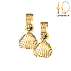14K or 18K Gold Shell Earrings