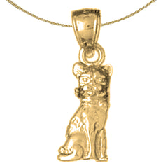 10K, 14K or 18K Gold Cat Pendant