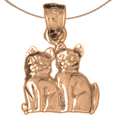 10K, 14K or 18K Gold Cat Pendant