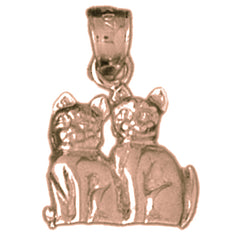 10K, 14K or 18K Gold Cat Pendant