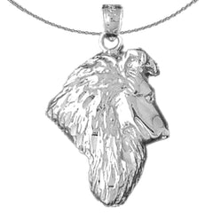 Colgante de perro Collie de oro de 10K, 14K o 18K