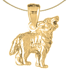 10K, 14K or 18K Gold Dog Pendant