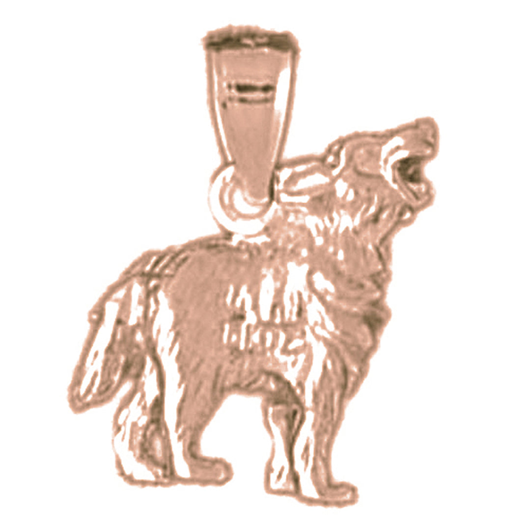 10K, 14K or 18K Gold Dog Pendant