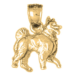 10K, 14K or 18K Gold Dog Pendant