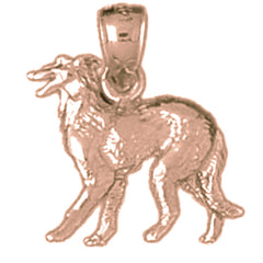 10K, 14K or 18K Gold Dog Pendant