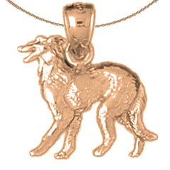 Colgante de Perro de Oro de 10K, 14K o 18K