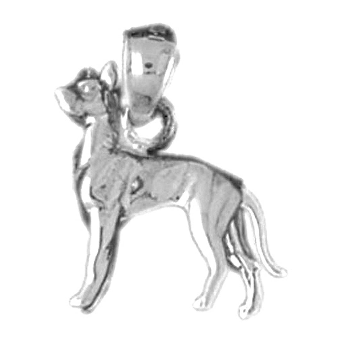 10K, 14K or 18K Gold Dog Pendant