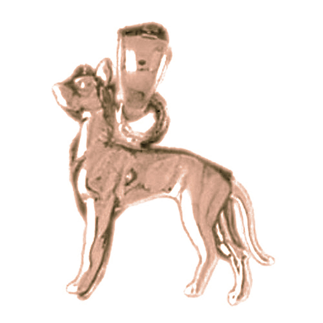 10K, 14K or 18K Gold Dog Pendant