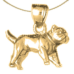 10K, 14K or 18K Gold Dog Pendant
