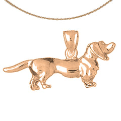 Colgante de Perro de Oro de 10K, 14K o 18K