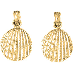 14K or 18K Gold 19mm Shell Earrings