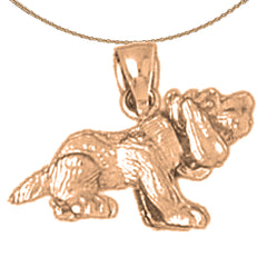 Colgante de Perro de Oro de 10K, 14K o 18K