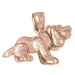 10K, 14K or 18K Gold Dog Pendant