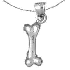 Colgante de hueso de perro de oro de 14 quilates o 18 quilates